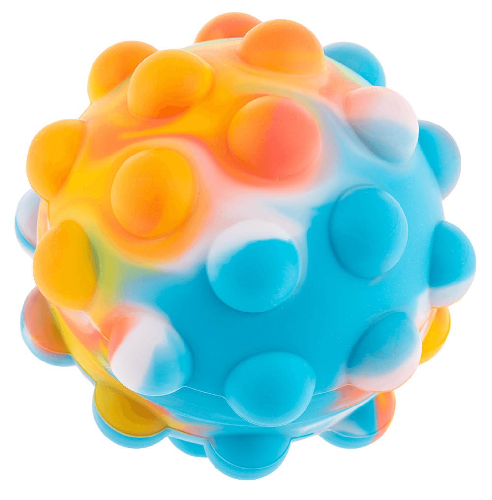 Fidget Pop Ball, Rainbow; D. ca. 7 cm,