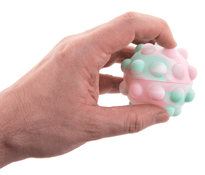 Fidget Pop Ball, Rainbow; D. ca. 7 cm,