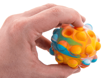 Fidget Pop Ball, Rainbow; D. ca. 7 cm,