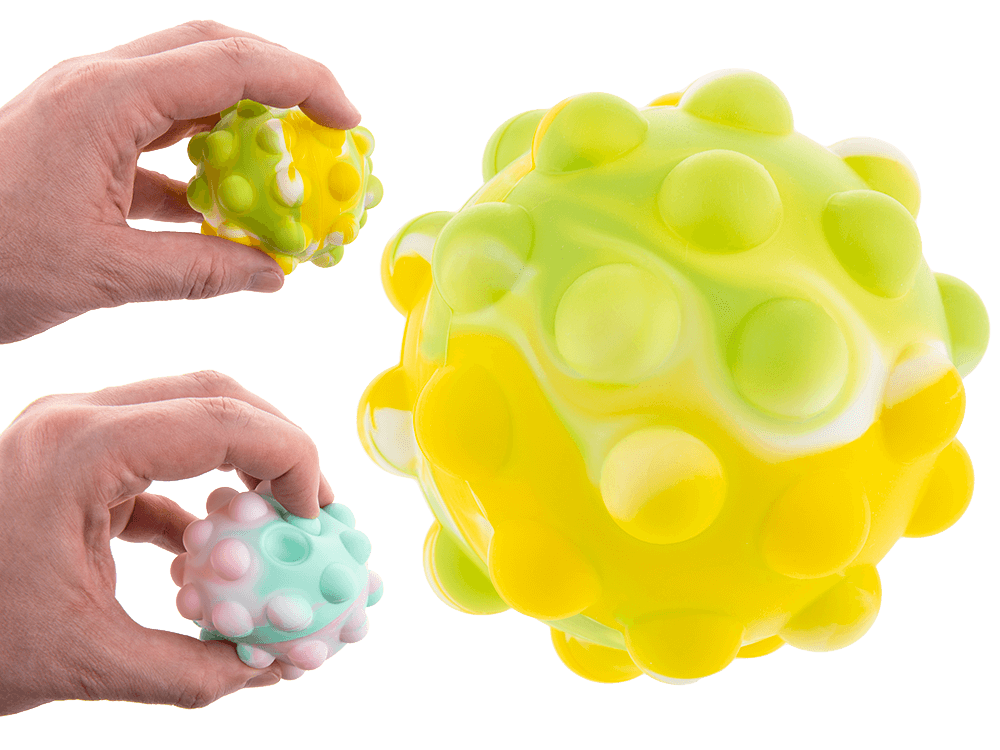 Fidget Pop Ball, Rainbow; D. ca. 7 cm,