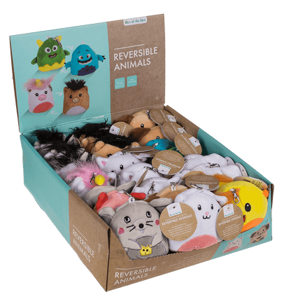 Reversible Animals with carabiner, ca. 9 cm,