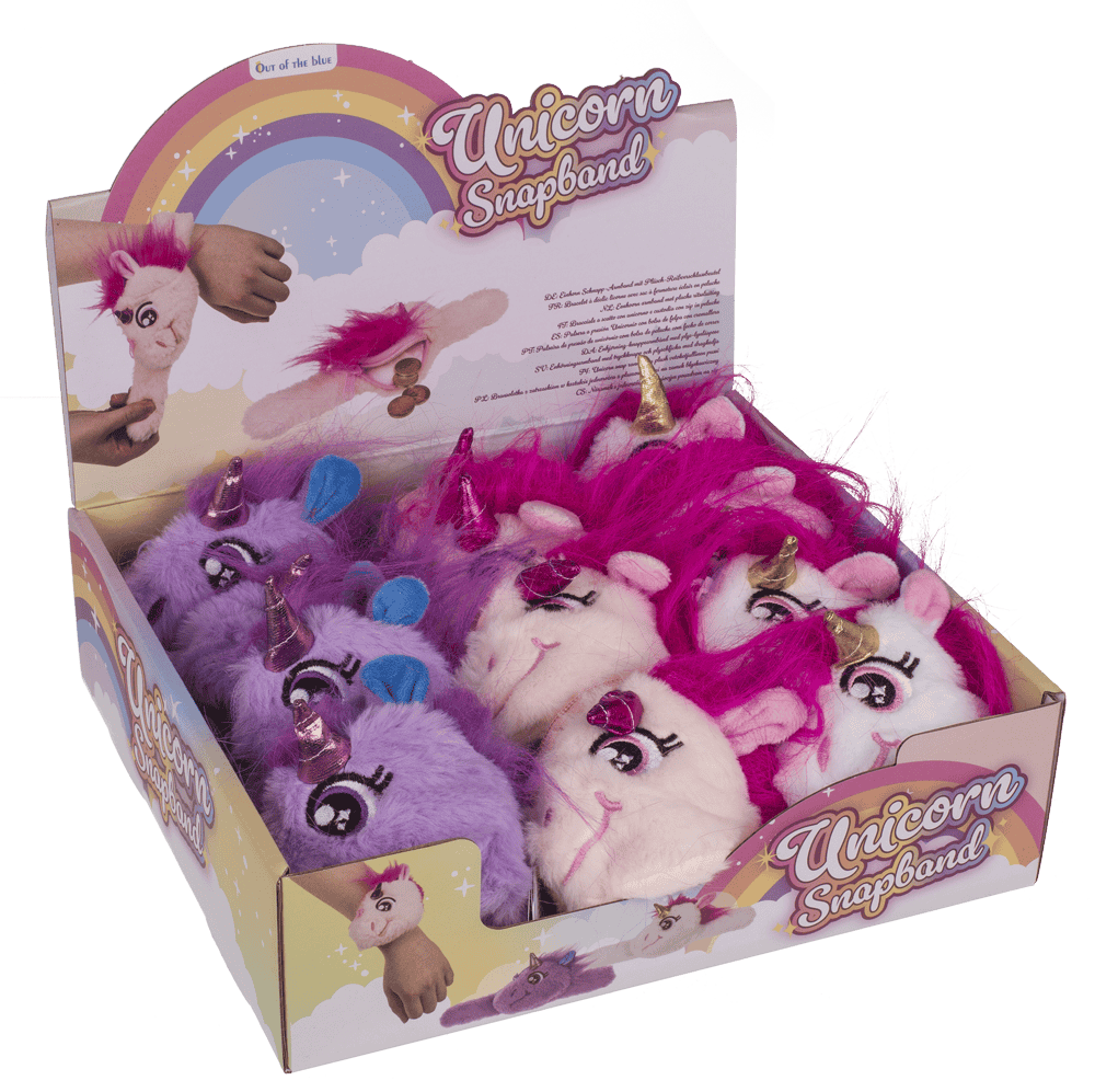 Snapband with plush zipper push,