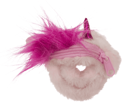 Snapband with plush zipper push,