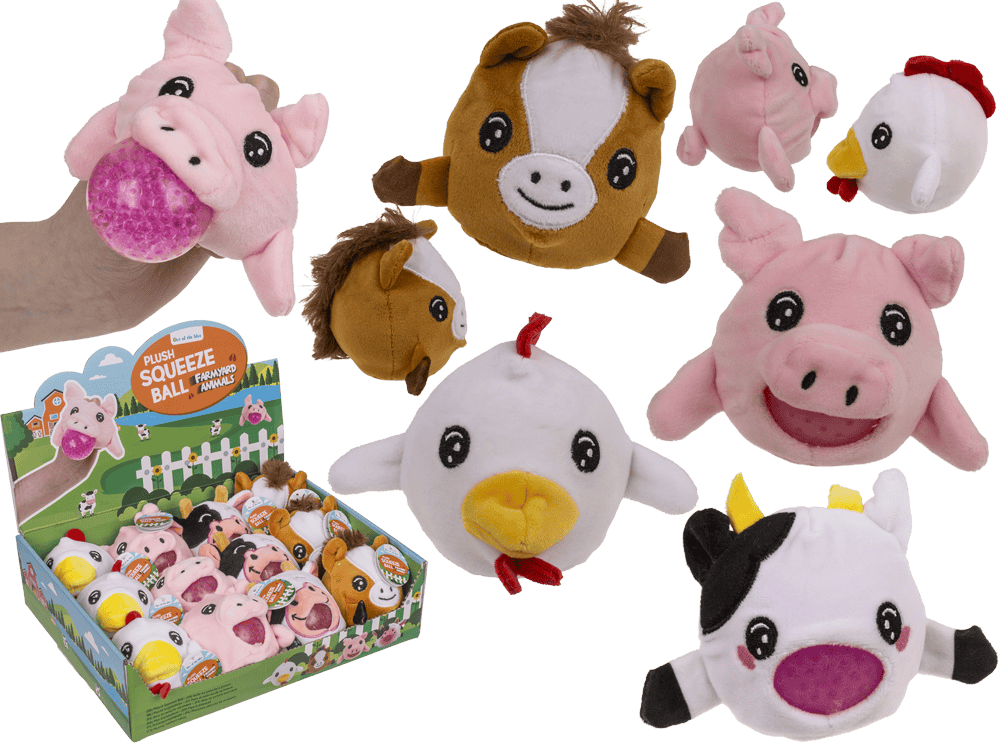 Plush Squeeze Ball, Farmyard Animals,