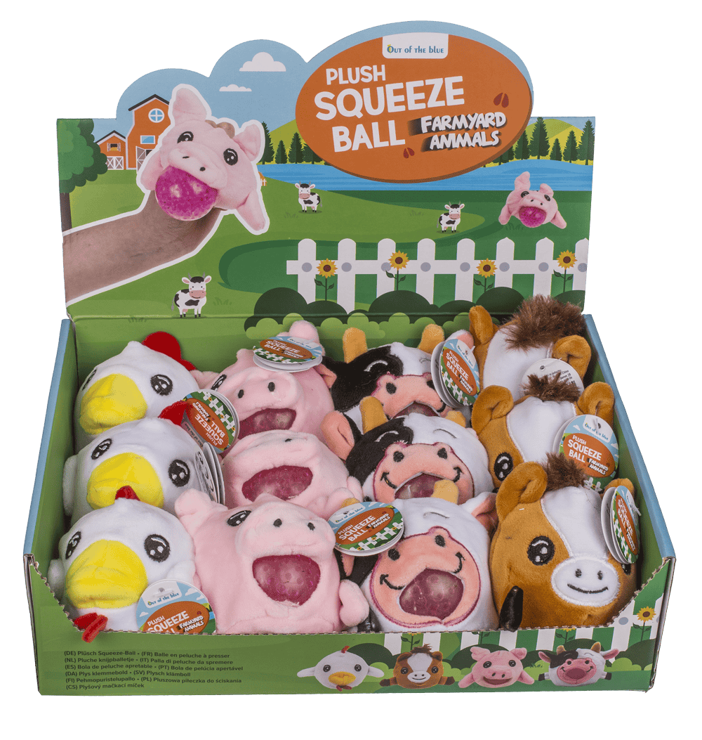 Plush Squeeze Ball, Farmyard Animals,