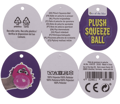 Plush Squeeze Ball, Monster,