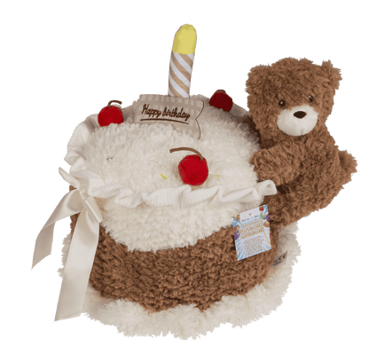 Gâteau et ours, Happy Birthday, en peluche