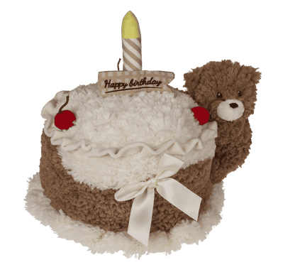 Gâteau et ours, Happy Birthday, en peluche