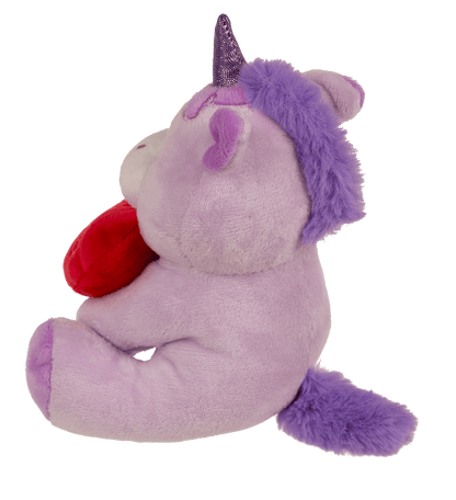 Plush Unicorn with Loveheart, 16 x 11 cm,