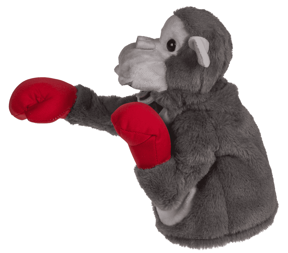 Plush Fighting Gorilla, 22 x 13 cm,