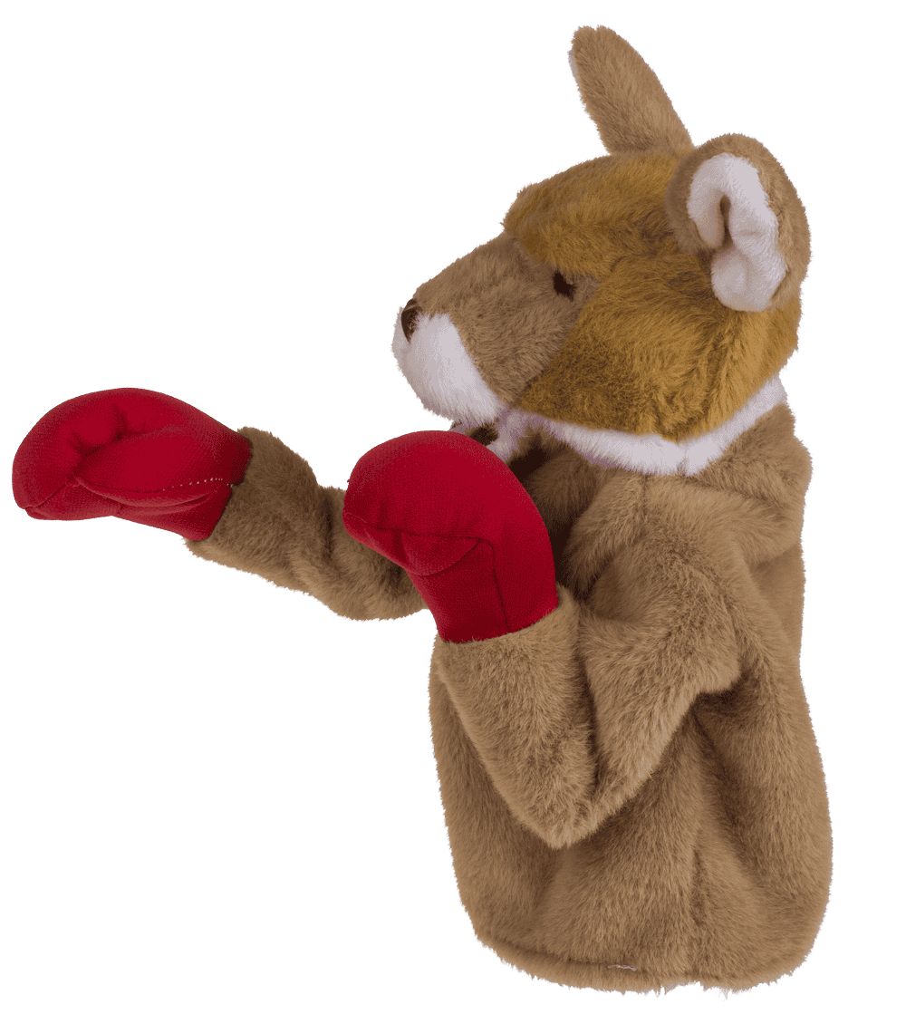 Plush Fighting Kangaroo, 19 x 12 cm,