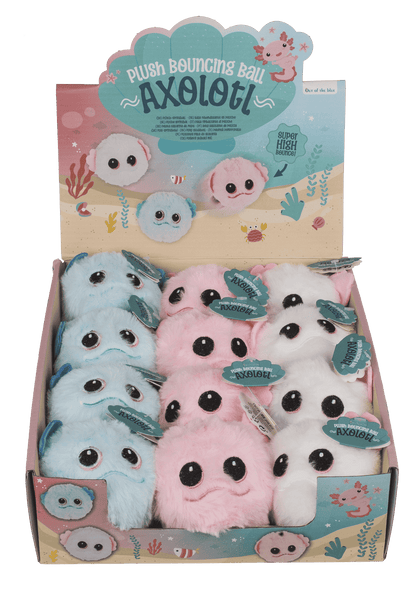 Plush bouncing ball Axolotl,