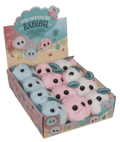 Plush bouncing ball Axolotl,