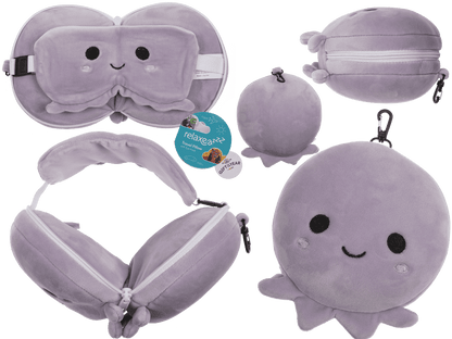 Kids Plush travel pillow with eye mask,