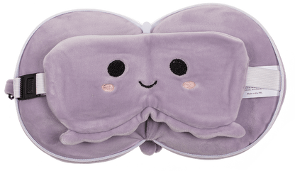 Kids Plush travel pillow with eye mask,