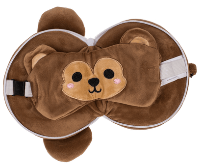 Kids Plush travel pillow with eye mask,