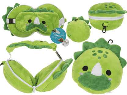 Kids Plush travel pillow with eye mask,