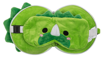 Kids Plush travel pillow with eye mask,