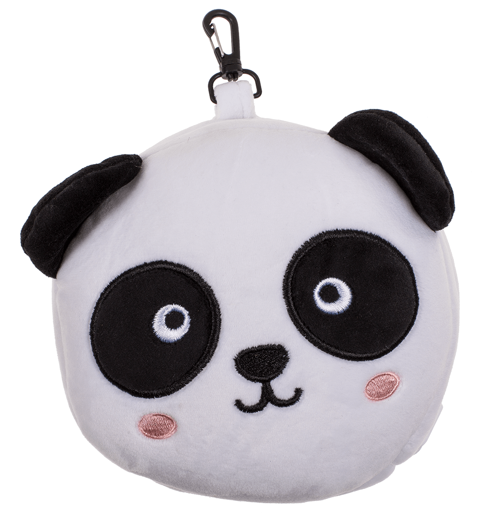 Kids Plush travel pillow with eye mask, Panda,