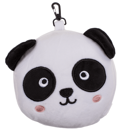 Kids Plush travel pillow with eye mask, Panda,