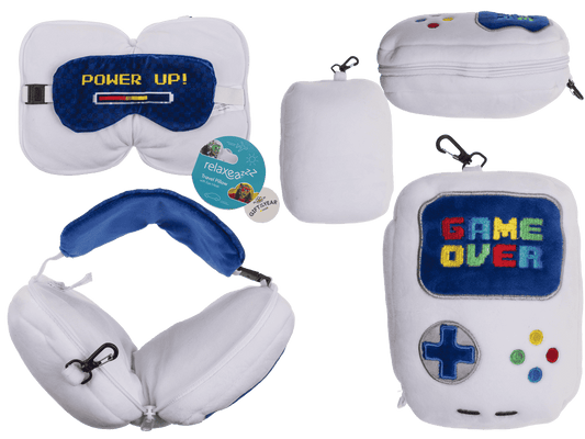 Kids Plush travel pillow with eye mask,