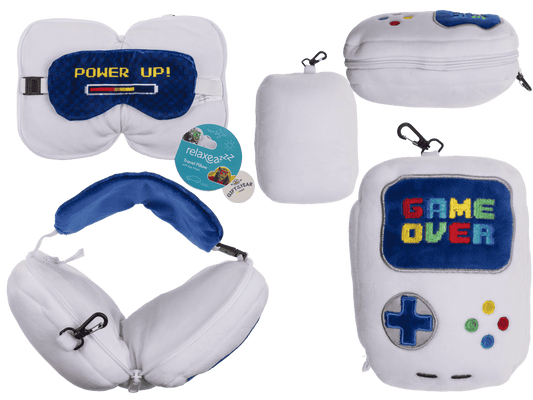Kids Plush travel pillow with eye mask,