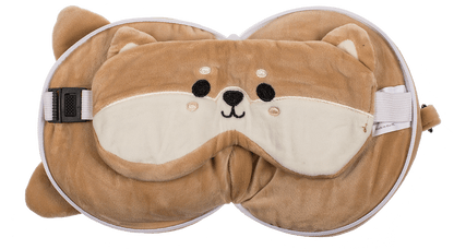 Kids Plush travel pillow with eye mask,