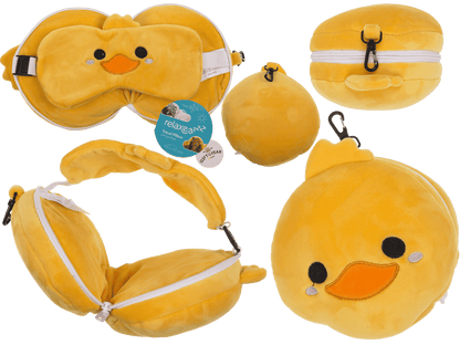 Kids Plush travel pillow with eye mask,