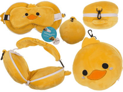 Kids Plush travel pillow with eye mask,