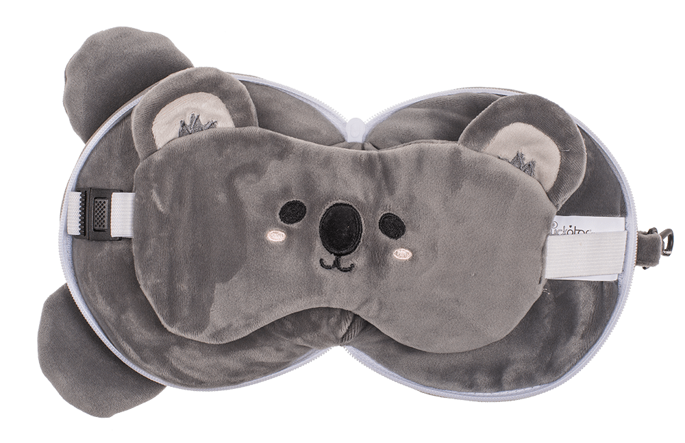 Kids Plush travel pillow with eye mask,