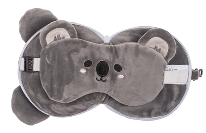 Kids Plush travel pillow with eye mask,
