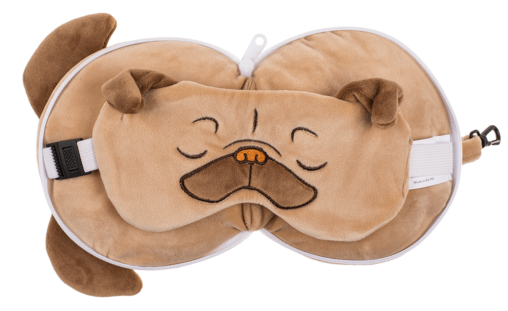 Kids Plush travel pillow with eye mask,