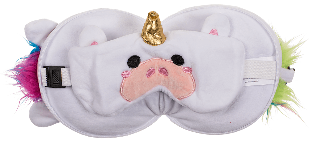 Kids Plush travel pillow with eye mask,