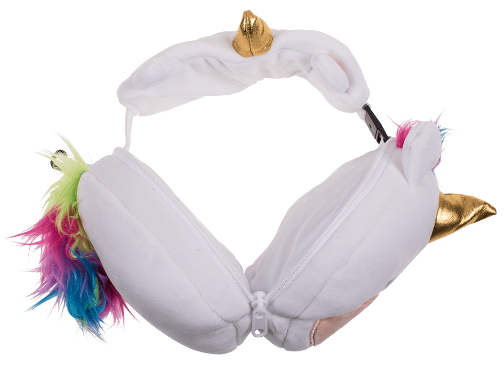 Kids Plush travel pillow with eye mask,