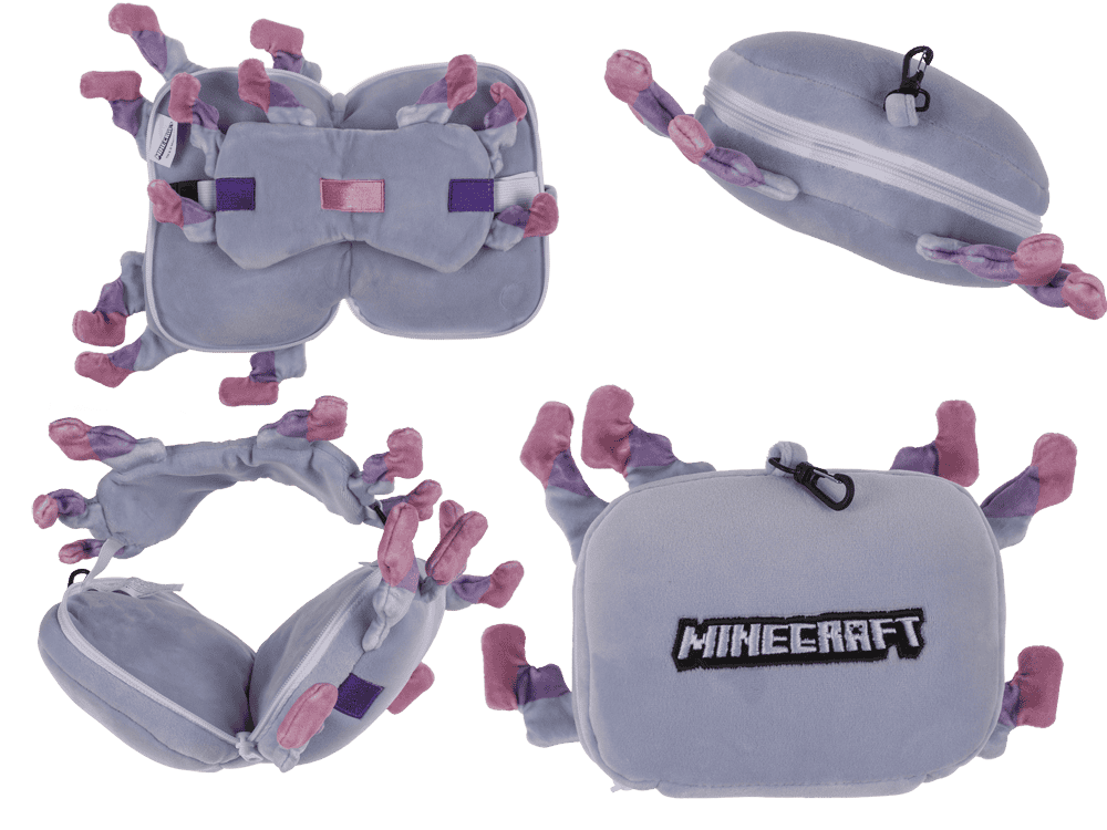 Kids Plush travel pillow with eye mask,