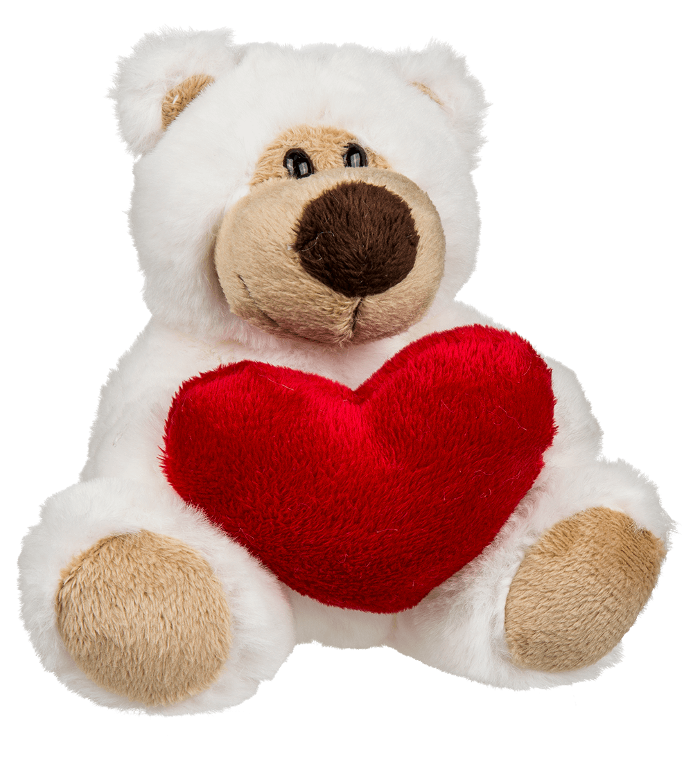 Plush bear with red heart, Big Love,