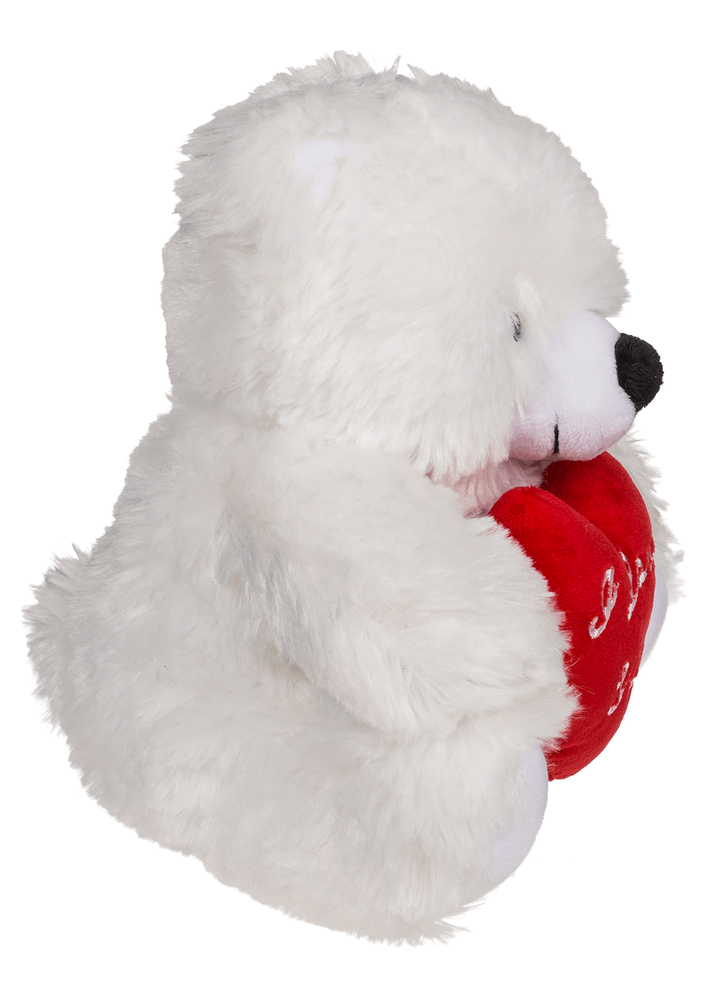 Plush bear with red heart, I love you,