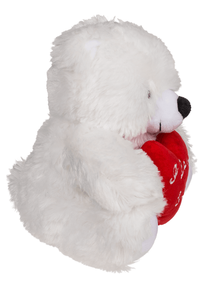 Plush bear with red heart, I love you,
