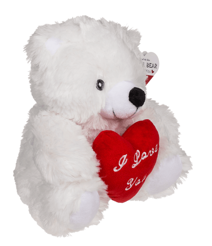 Plush bear with red heart, I love you,