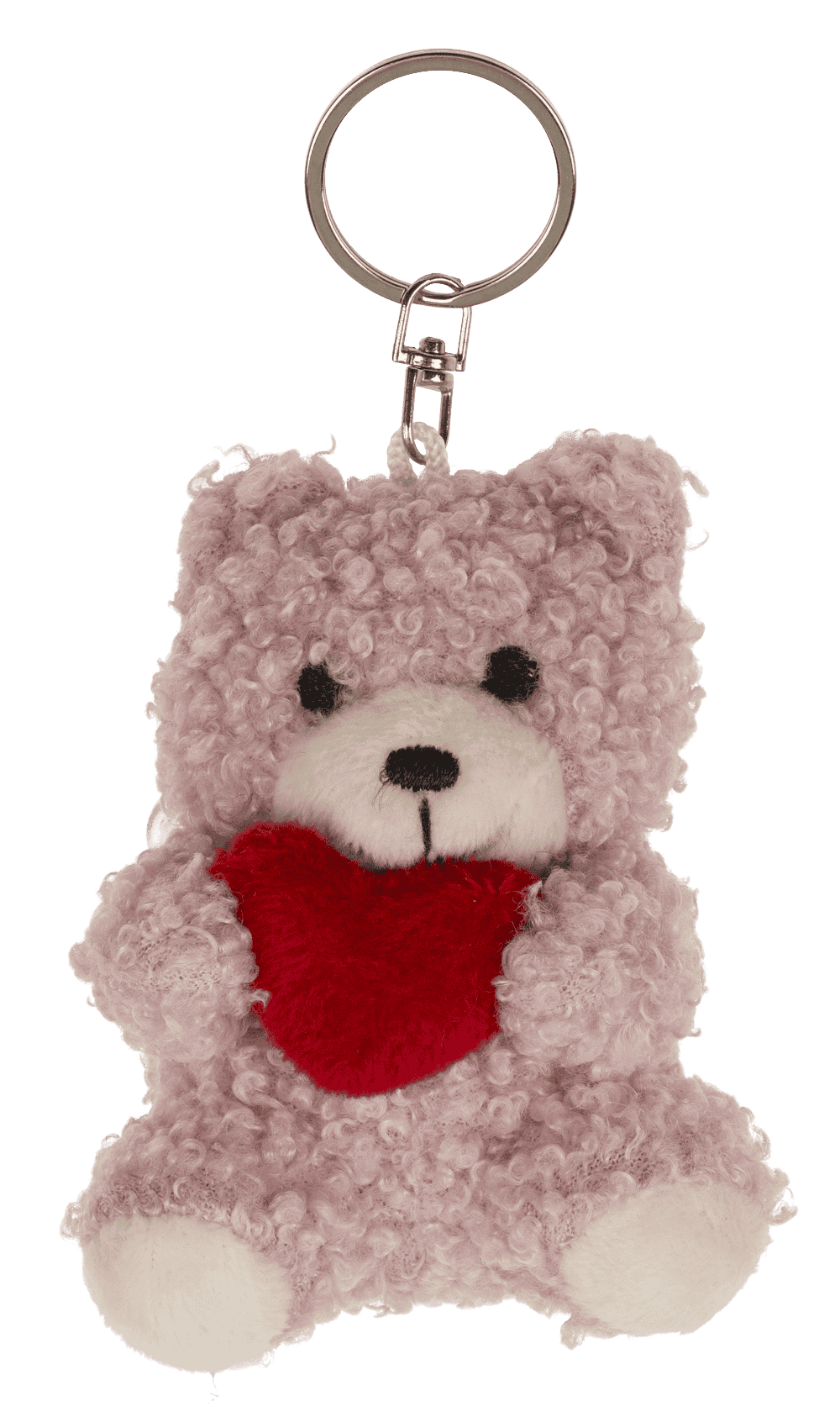 Metal keychain, Plush Bear with Heart,