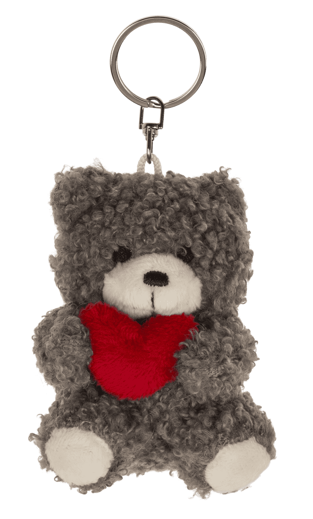 Metal keychain, Plush Bear with Heart,