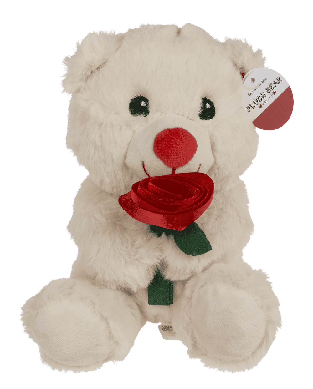 Plush Bear with Rose, 18 cm,