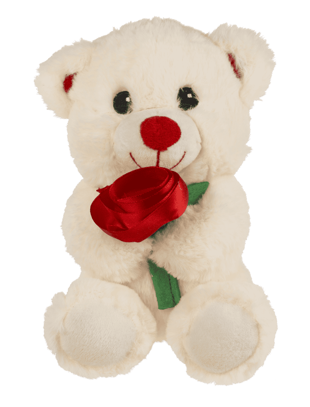 Plush Bear with Rose, 18 cm,