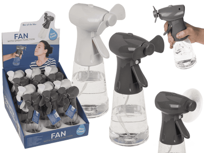 Fan with spraying bottle,