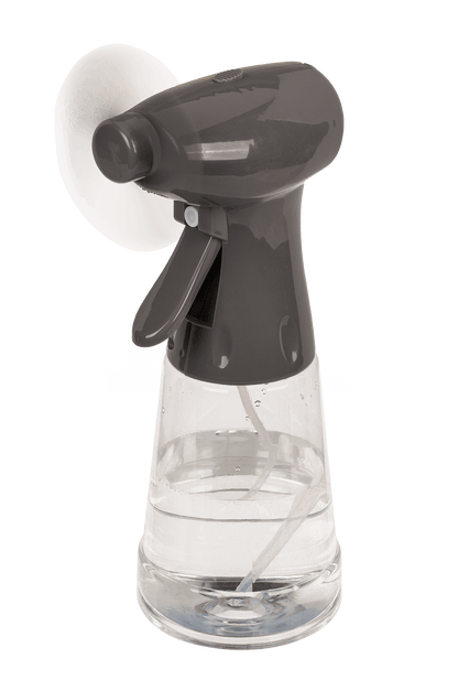 Fan with spraying bottle,