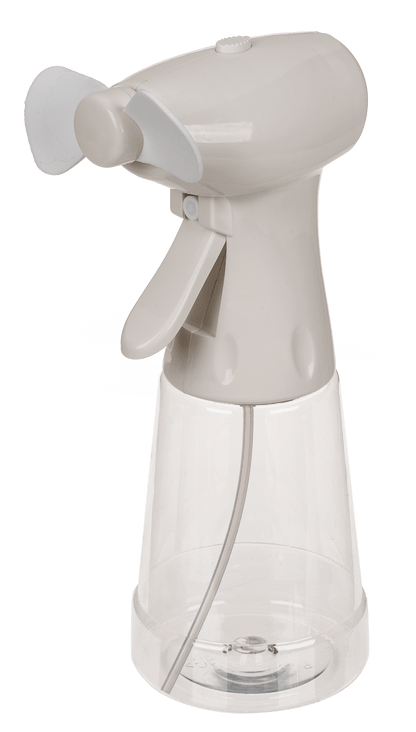 Fan with spraying bottle,