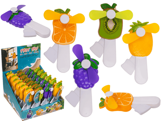 Handheld portable fan, Fruits, approx. 7 x 13,5