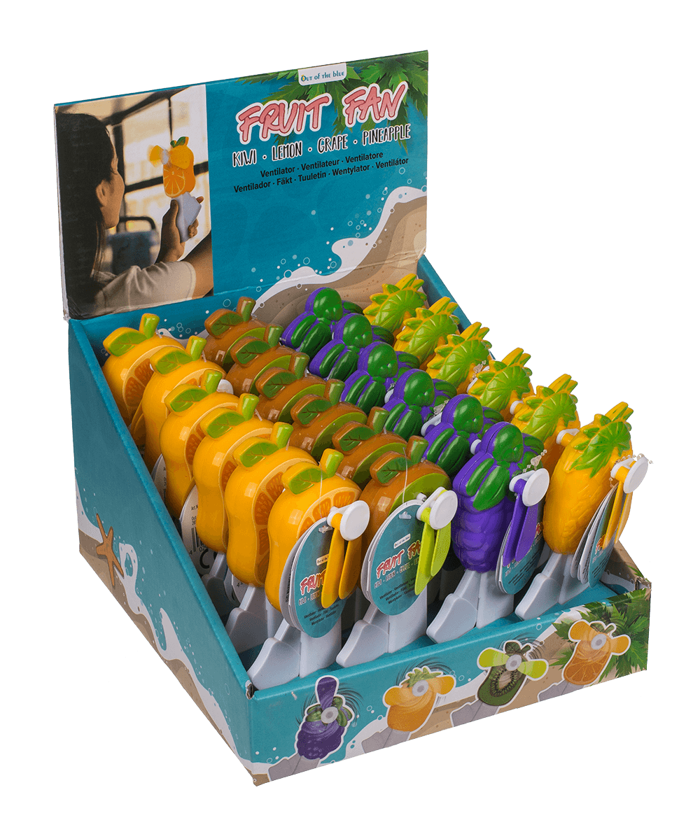 Handheld portable fan, Fruits, approx. 7 x 13,5