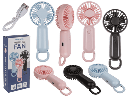 Mini-USB- Fan, approx. 6 x 15 cm, 3 colors ass.,