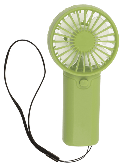 Fan with lanyard, 6 x 3.5 x 12.5 cm,